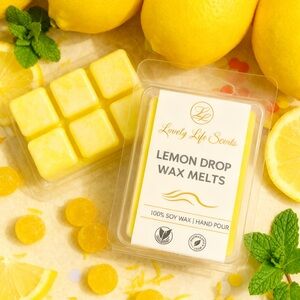 Hand Poured Lemon Drop Premium Soy Wax Melts by Lovely Life Scents